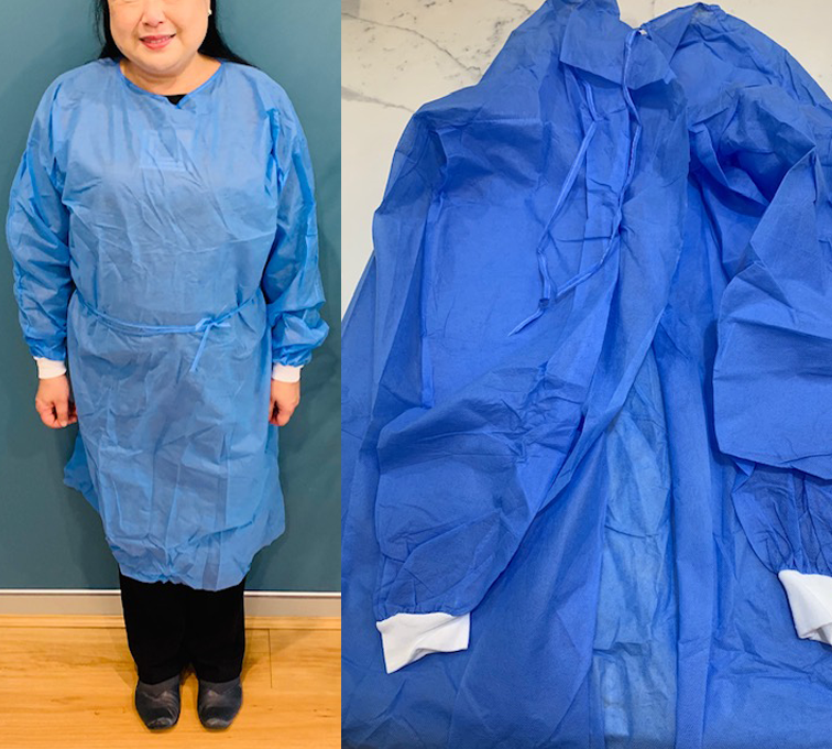 Disposable Impervious Gown (non-sterile) Blue